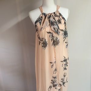 Peach floral dress